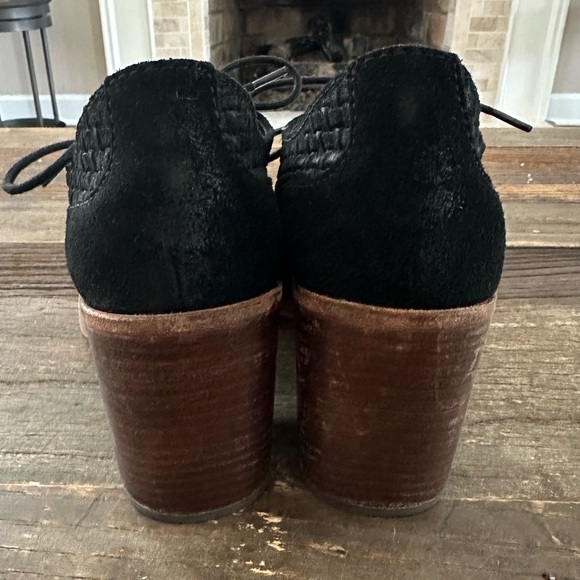 Patricia Nash Leather Suede Agata Pump Black Laceup Size 8.5 M Italian Mary Jane - Picture 10 of 10